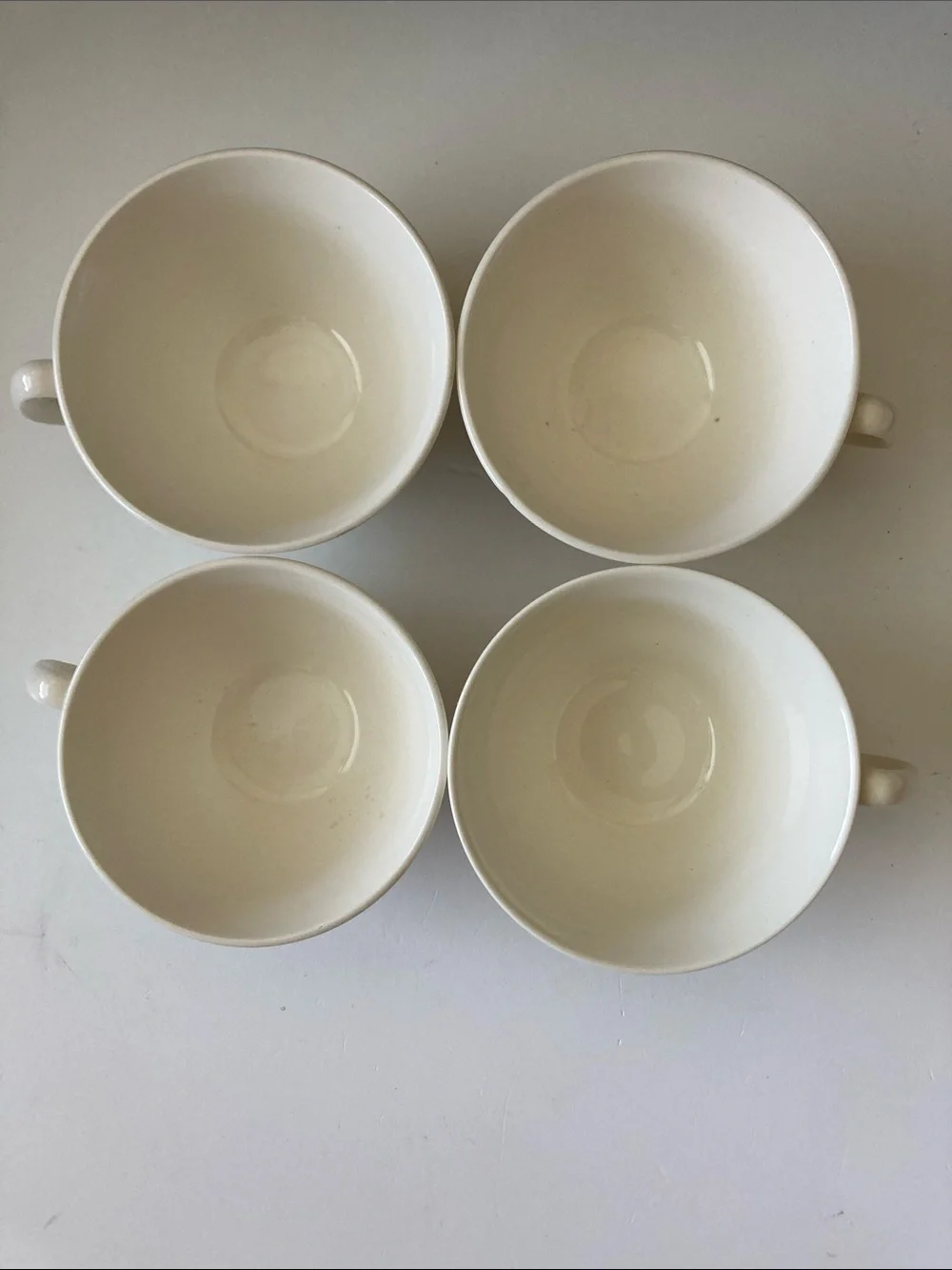 4 Vintage Steubenville Pottery Fairlane Pattern Tea Cup Floral Set